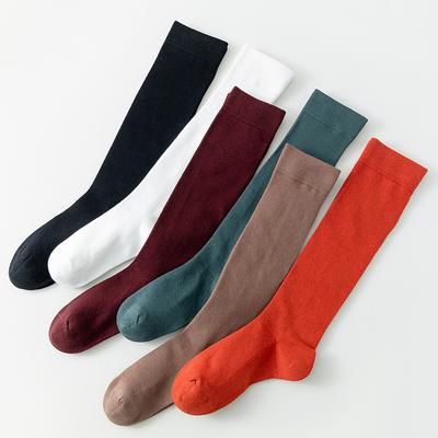 Damen Frühling und Herbst Baumwolle Druck Dünne Lange Beinsocken