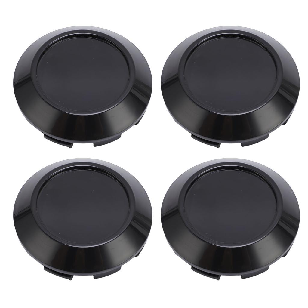 4pcs Wheel Center Caps Excellent Sealing Exquisite ABS Snap On Wheel Center Hub Cap Cover 76mm Outer Diameter Black
