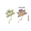 2pcs Elegant Hibiscus Flower Brooches for Women Fashion Alloy Lapel Pin Accessory Suitable for Business and Casual