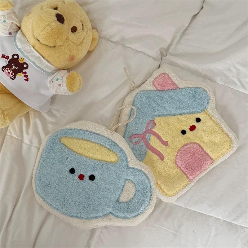 Cartoon Hand Towel Cute Kitchen Towels Bathroom Hand Towel Kitchen Cleanning Cloth Handkerchief Bath Serviettes Hand Cloths