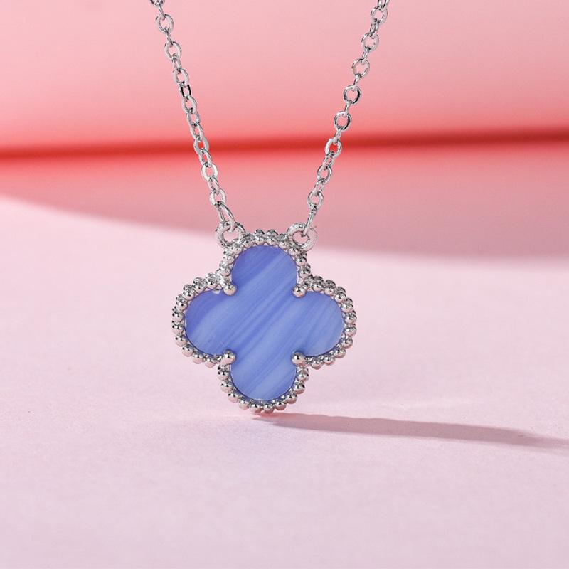 Seiko High Quality Natural Mother-Of-Pearl Four-Leaf Clover Necklace Fashion Temperament Women's Collarbone Chain