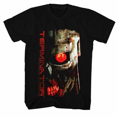 Czarna koszulka unisex Terminator Red Eye