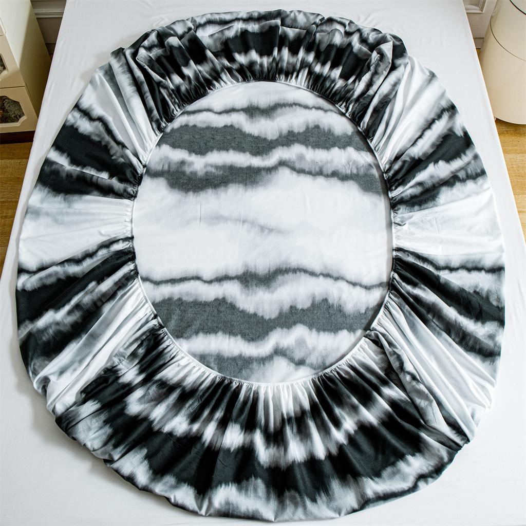1pc Printed Fitted Sheet Bedding, No Pillowcase. for Bedroom, Hotel Various Home Decorations