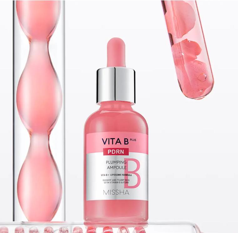 MISSHA Vita B Plus PDRN Plumping Ampoule 30ml – Hydrating & Firming Skin Boost Ampoule
