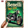 Retro Motorcycle Tin Sign Man Cave Garage Decor 20x30 Cm Metal Poster
