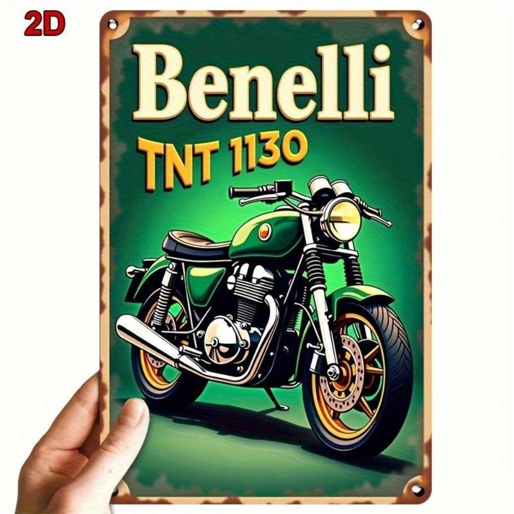 Retro Motorcycle Tin Sign Man Cave Garage Decor 20x30 Cm Metal Poster