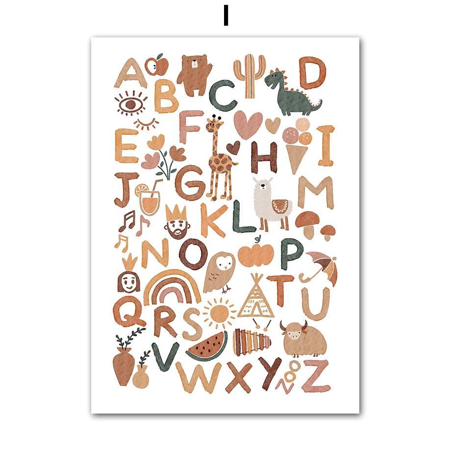 Boho Bear Rabbit Rainbow Sun Heart Nursery Wall Art Canvas Painting Nordic Posters And Prints Wall Pictures Baby Kids Room Decor