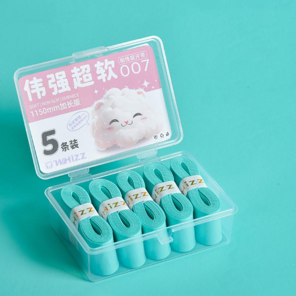 

Non-Slip Badminton Racket Grips Wrap PU Quickly Self-adhesive Grip New Fishing Rods Band светло-синий