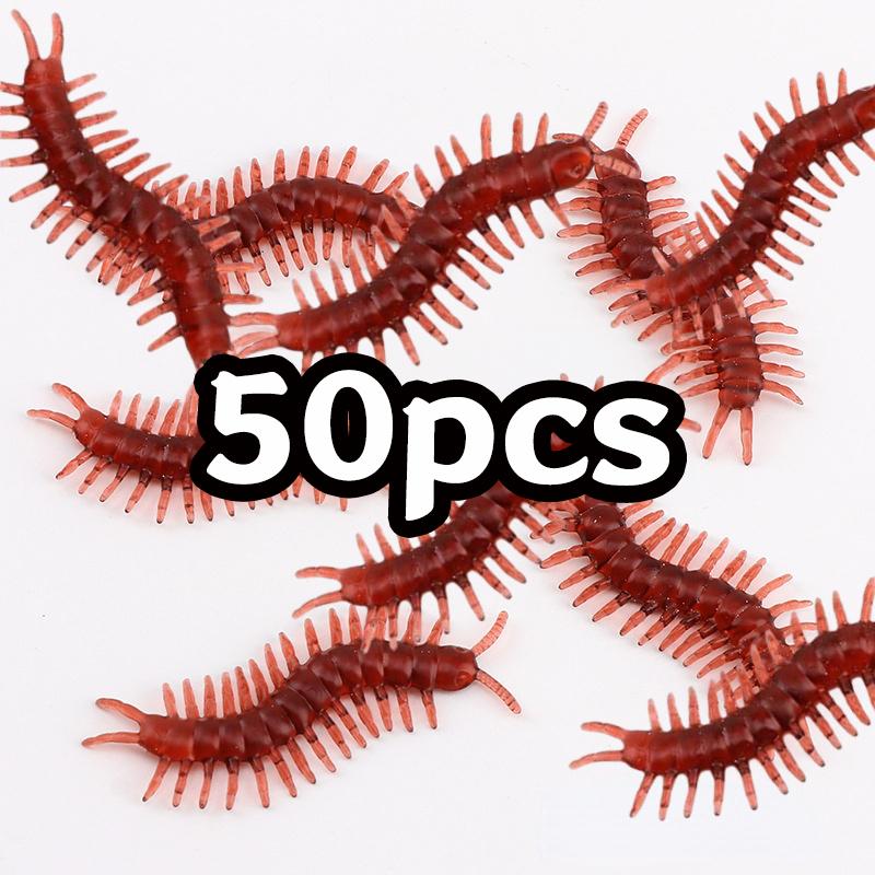 50Pcs Realistic Bugs Funny Toy Fake Cockroach Novelty Insects Halloween Prank Simulation Tricky Disgusting Scary Party Supplies