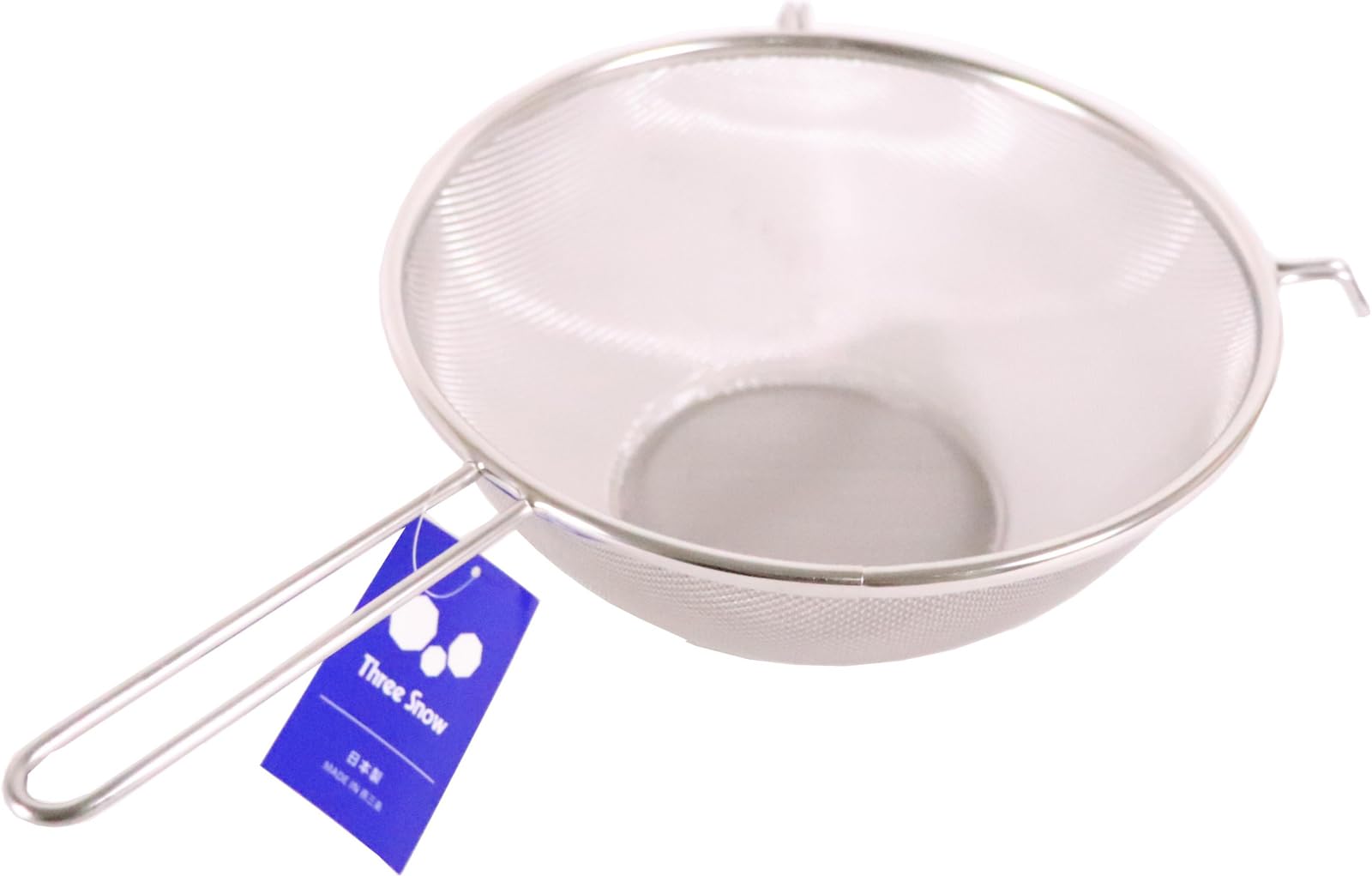 

Three Snow Stainless with Made in Three Snow Shinkoshi 31335 Heavy-Duty Strainer, 25cm, 18-8 Steel, Handle, Colander, Tsubame-Sanjo, Japan, Works,