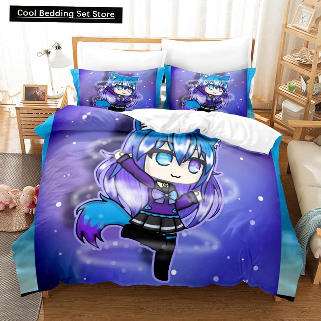 3D Print Anime Kawaii The Gacha Girl Bedding Sets Duvet Cover Set With Pillowcase Twin Full Queen King Bedclothes Bed Linen
