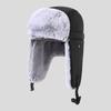 Cold Winter Casual Men Plush Lining Russian Ski Snowboarding Warm Hat with Earmuffs