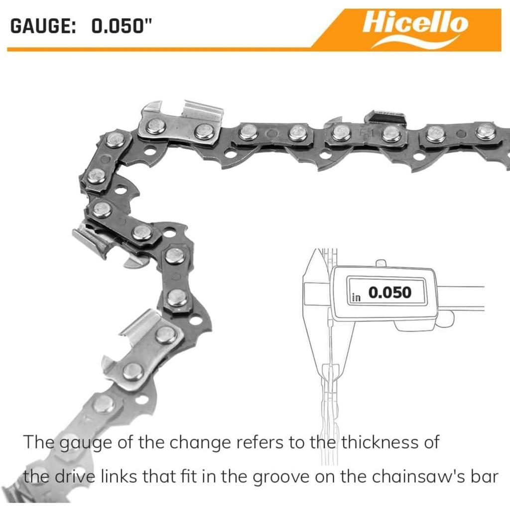 1PC Chainsaw Chain for 18 Inch Bar - 3/8'' Pitch - 62 Driver Links -0.050''(1.3mm) Gauge,Replacement Saw Chains for Chiansaw 45cm Guide Bar Compatible