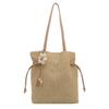 Sweet Straw Woven Tote Bag Large Capacity Magnetic Buckle Commuting Shoulder Bag Lightweight Solid Color