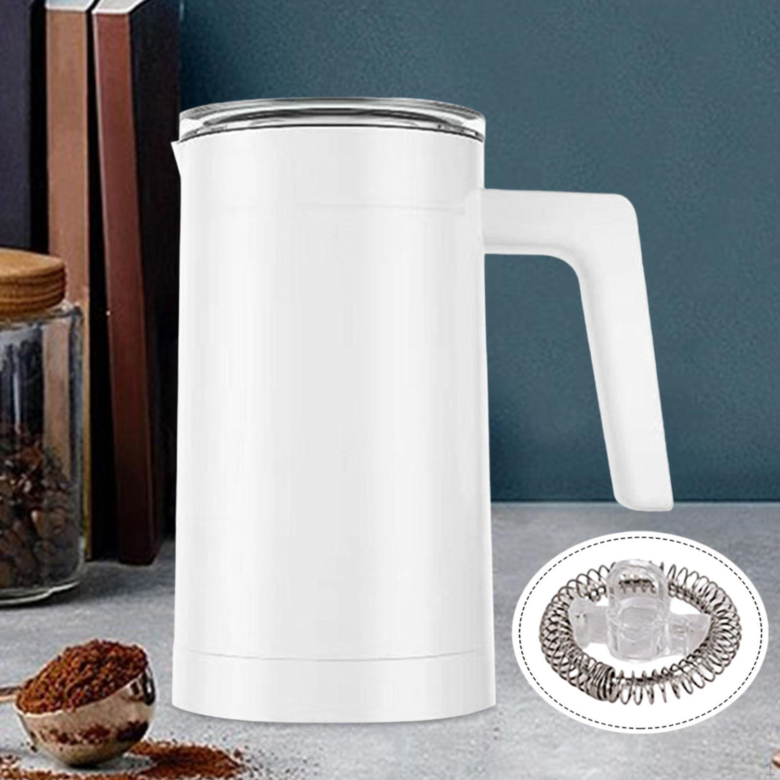 

Milk Frother Automatic Electric and Steamer for Macchiato Latte black белый