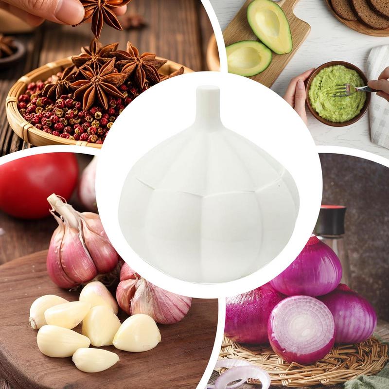 Garlic Keeper Garlic Shape Lemon Saver Airtight Lemon Fresh-keeping Preserver For Potato Ginger Onion Cheese Spinach Salad Soup