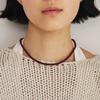KODO Bead Collar Necklace(Matte Garnet)