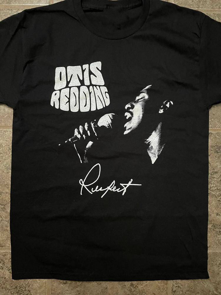 Vtg Otis Redding Live In Concert Cotton Black Full Size Unisex Shirt Unisex T-Shirt XL
