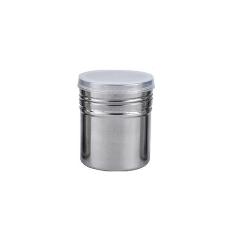 Stainless Steel Coffee Shaker Sifter with Lid Flour Sugar Salt Shaker Icing Mesh Sifter BBQ Seasoning Bottle Kitchen Supplies