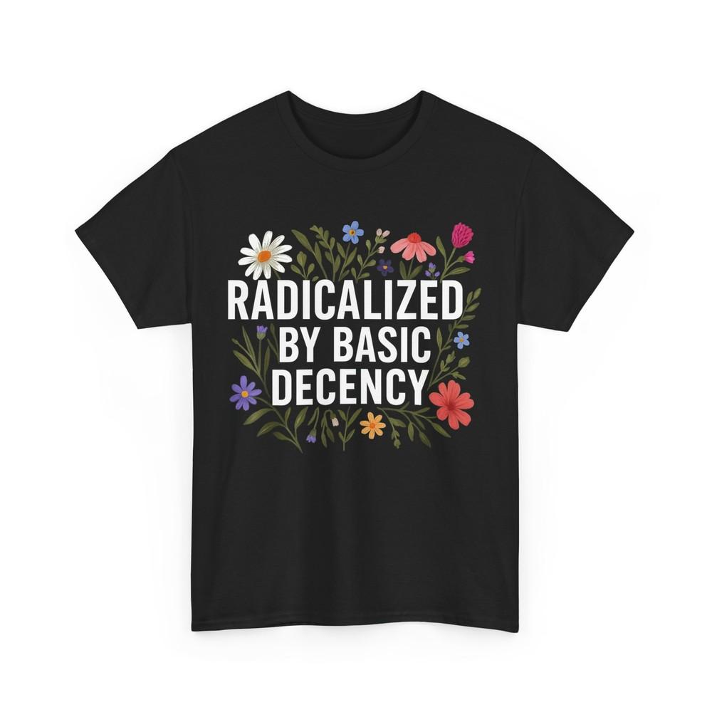 

Радикализированный Основной Порядочностью Женская Цветочная Забавная Футболка 2XL