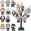 10pcs Horror Ornaments Horror Movie Gifts Horrors Decorations Wooden Hanging Ghostface Decor Spooky Ornament Creepy Ornaments Mini Tree Ornament