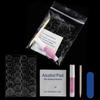 100%HANDMADE Almond Nail Art Artificial Nail Dark Sfumato Black Babes Hand-Painted Diamond Gems Phototherapy Short Droplet Shape Nails Reusable
