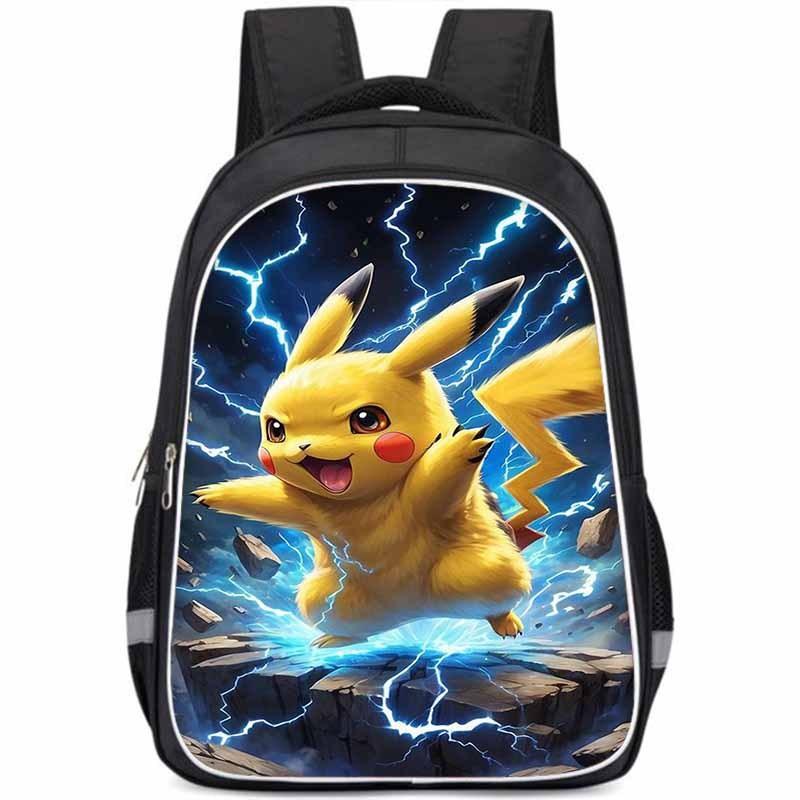 Pikachu Large Capacity Lightweight 3d Oxford Cloth Kids Backpack For School Education