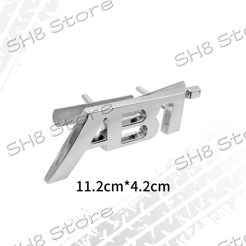 3D Kovové Logo ABT Znak na Přední Mřížku Auta Odznak na Zadní Víko Kufr Nálepka Pro SQ5 RS3 RS4 RS6 S3 S5 Q5 Q8 A3 A4 A6 Decal ABT Příslušenství