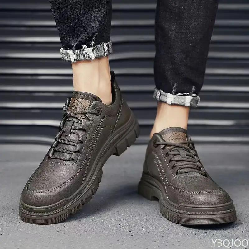 Men's New workwear Shoes Retro low cut leather shoe Casual comfortable work shoes Fashion lightweight Male shoes Homme Zapatos
