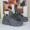 Scarpe Sportive da Uomo High Street Grigio Moda Stile Retrò Americano Sneakers Casual con Zeppa da Donna Nicchia Traspiranti Calzature da Uomo