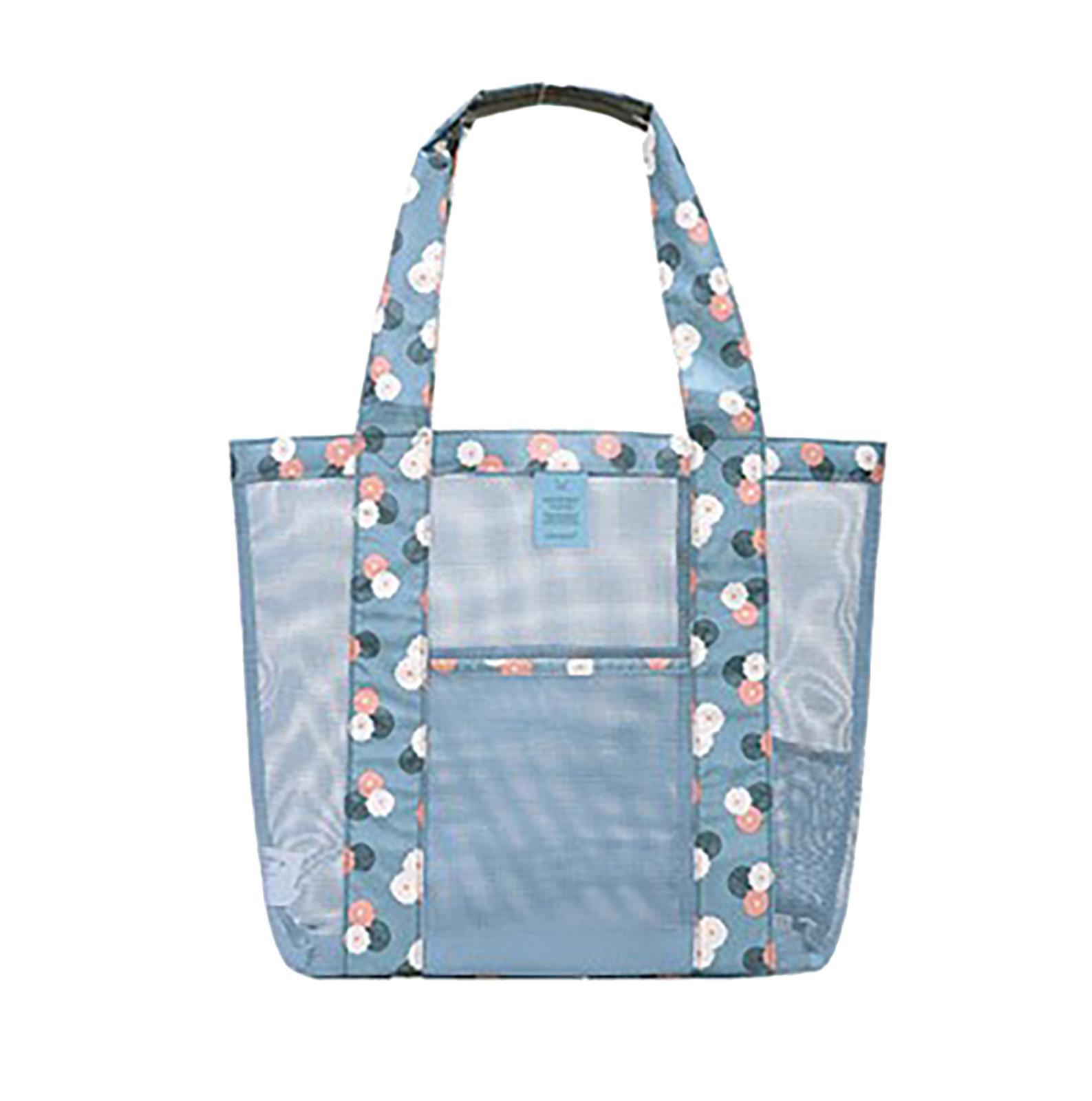 

Уличная сетчатая пляжная сумка Уличная дорожная сумка Пляжная сетчатая сумка на плечо Пляжная сумка синий