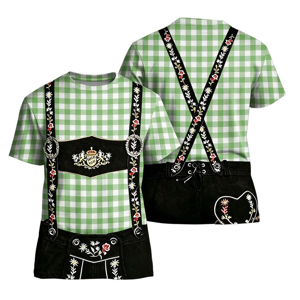 Heren Vintage Festival Print Korte Mouw T-shirt Losse Pasvorm Casual Zomer Dagelijks Top Retro Patroon Ontwerp