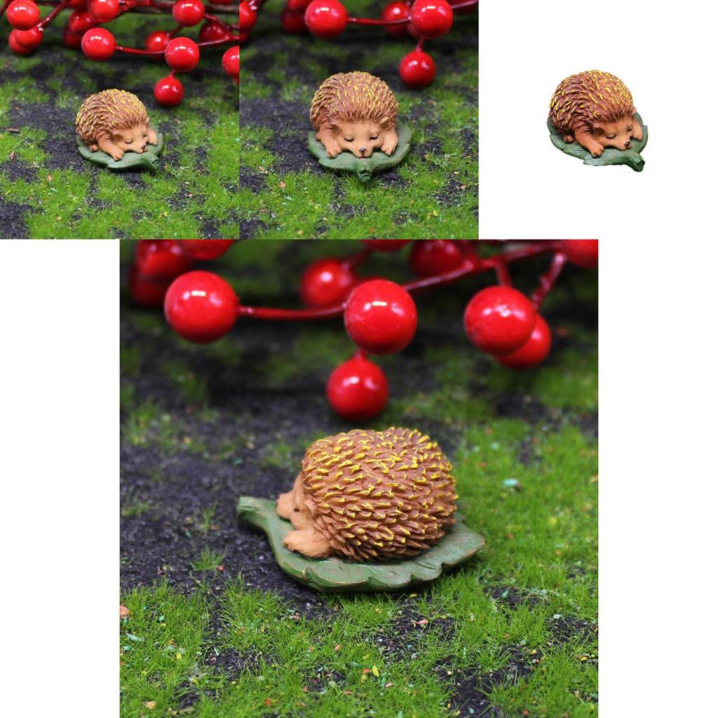 Resin Hedgehog Animal Model Decor For Garden Micro Landscape Gift For Kids And Friends