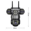 V380 Pro Outdoor 4G Solar Triple Lens Camera with 360° Rotation and Mobile Remote Control