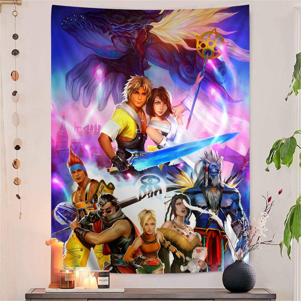 Game FFinal FFantasy X Colorful Tapestry Wall Hanging Cheap Wall Hanging Bohemian Wall Tapestries Mandala Wall Hanging Sheets