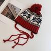 Dimanaf Women Hat Floral Thick Knitted Hat Fashion Lady Warm Winter Autumn