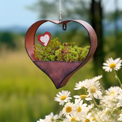 Heart Shape Hanging Planter Metal Plant Pot Professional Yard Flowerpot Indoor and Outdoor