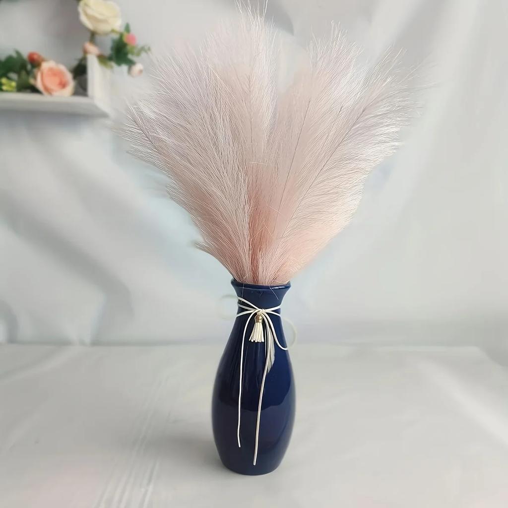 3PCS - Fluffy Reed Imitation Pampas Grass - Family Wedding Decoration Fake Flower and Grass Decoration