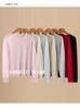 High-End Women's Pure Cashmere Winter Sweater - Round Neck, Versatile Solid Color Knit Pullover