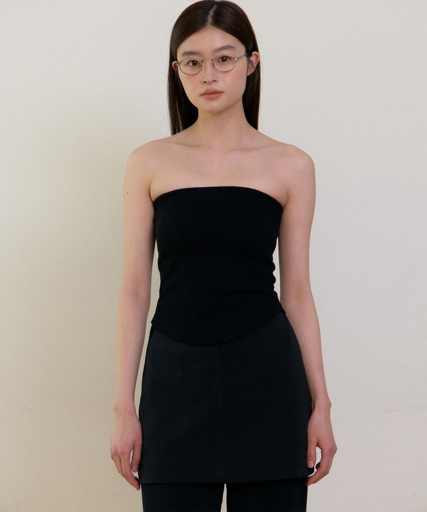 38COMEONCOMMON Rib Tube Top (Black)