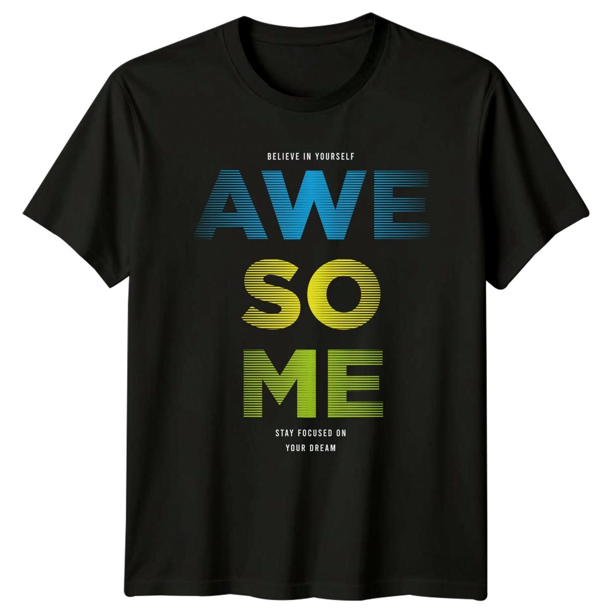 Believe In Yourself Awesome Stay T-Shirt Self Improvement Motivational L