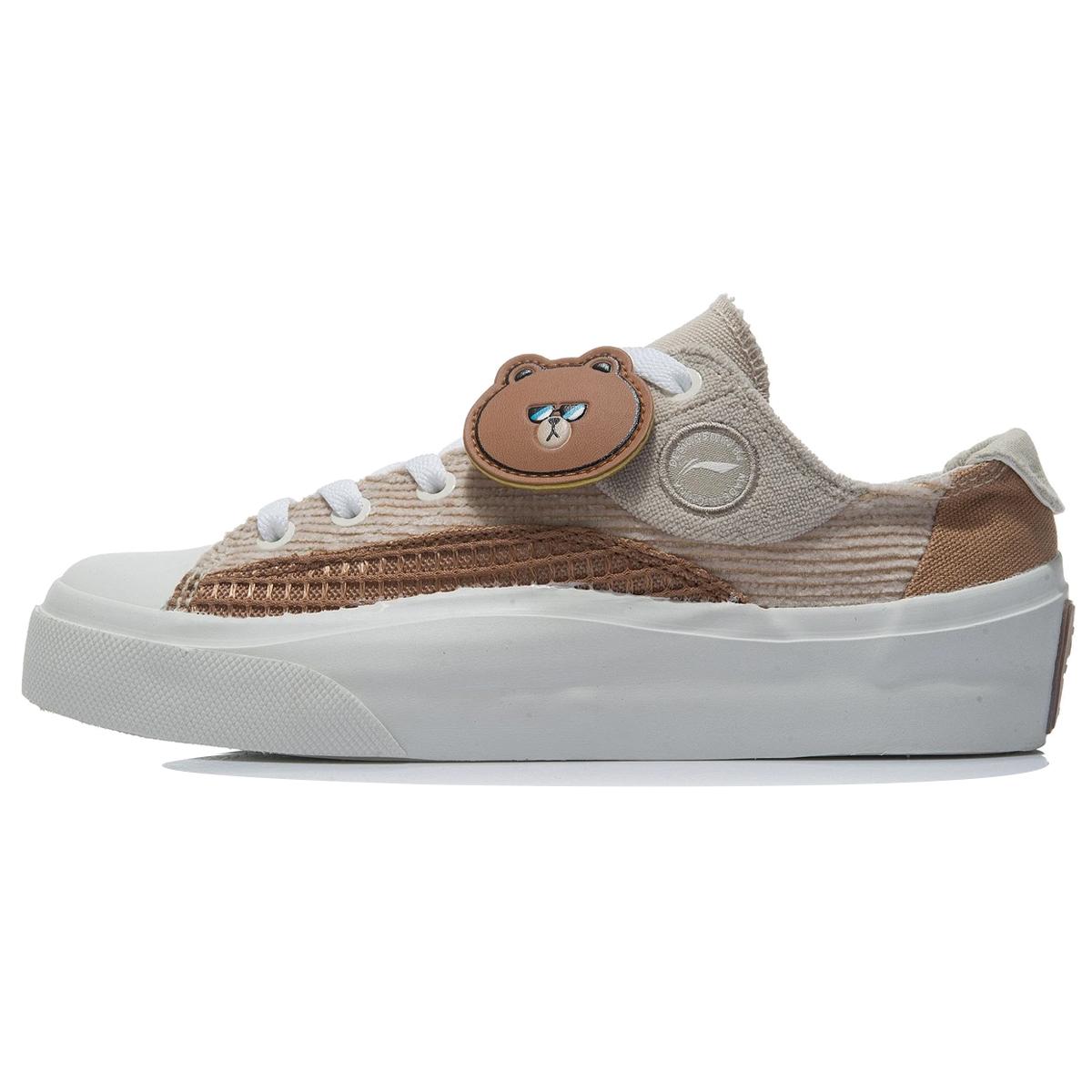 

Новые кеды для скейтборда Line Friends X LINING, женские, низкие, цвет Shake Brown/Oat Gray AGCR280-1 39