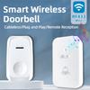 RF 433MHz Wireless Doorbell House Chime Kit 100M Long Distance Battery Powered Door Bell EU/US For Old People Call,Home,Hospital