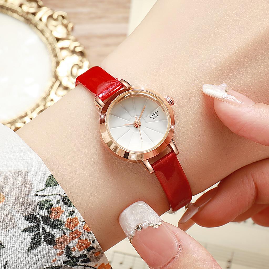 Women's Watch Fashion Small Dial Leather Band Quartz Watches