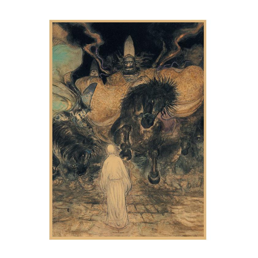 

Ретро-японская иллюстрация Йоситаки Амано Постер для Декора Стены Бара и Ресторана 29.7X42cm (A3 size)