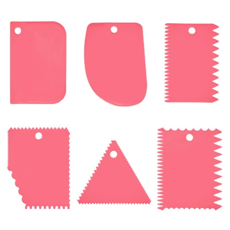 6PCS Plastic Scraper Set Glues Spreader For Smooth Application Of Clay Plaster Adhesive And Craft Materials