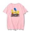 Fashion Disney Cartoon Simpson Oversized Tshirt Summer Blouses Ladies Unisex White Tees Tops Short Sleeve Blouses Women YK Tshirt