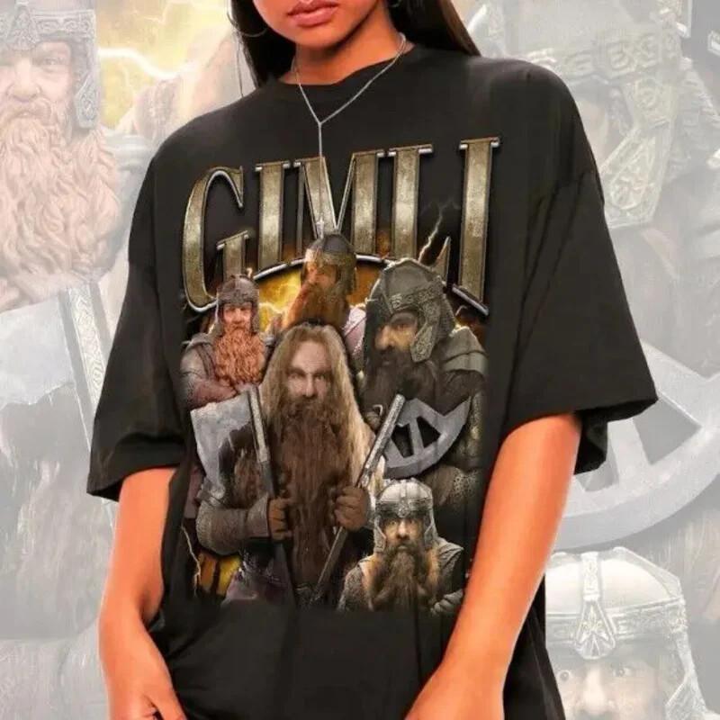 

Retro Gimli shirt LOTR Gimli graphic booletg shirt John melodies-ini shirt lon Unisex T-Shirt S