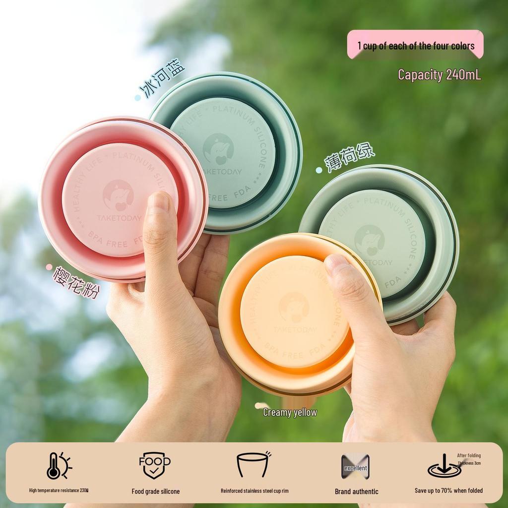 Exclusive Era Portable Silicone Folding Travel Cup