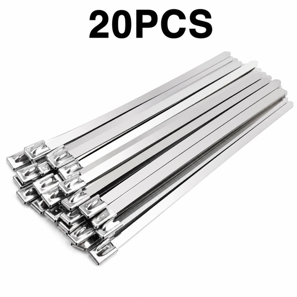 Anti-rust Stainless Steel Cable Zip Ties 20/50Pcs Durable Heavy Duty Strap For Outdoor Auto Machine Wire Arrangement